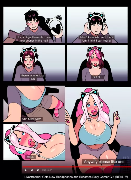 Please Like and Subscribe (TGTF E-Girl Bimbofication) by Blackshirtboy