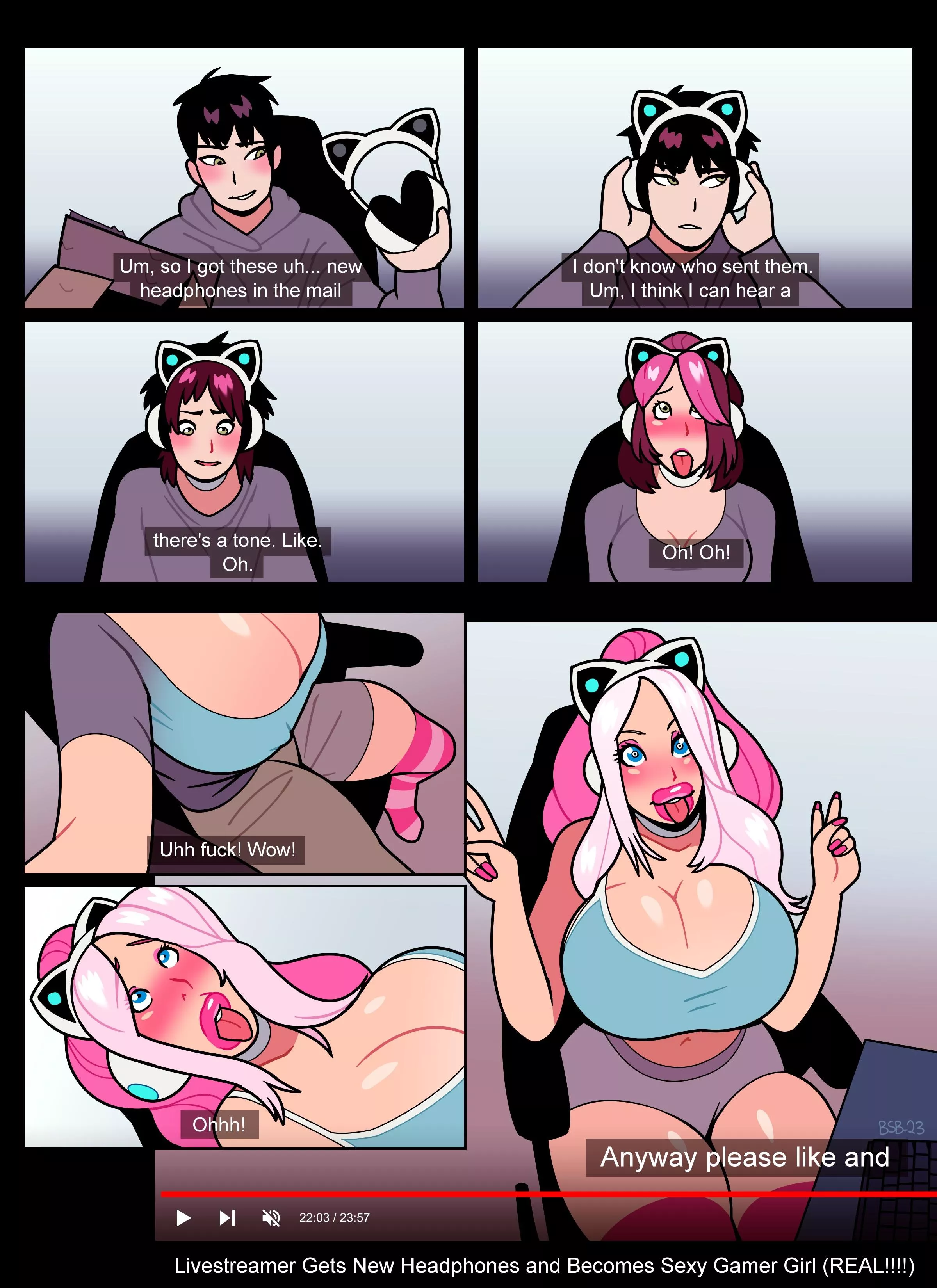 Please Like and Subscribe (TGTF E-Girl Bimbofication) by Blackshirtboy