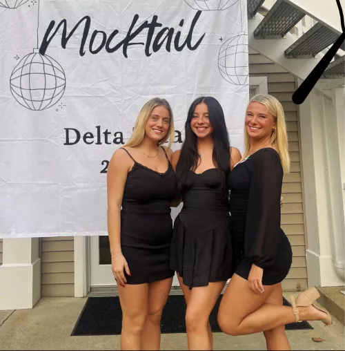 Sorority girls in black