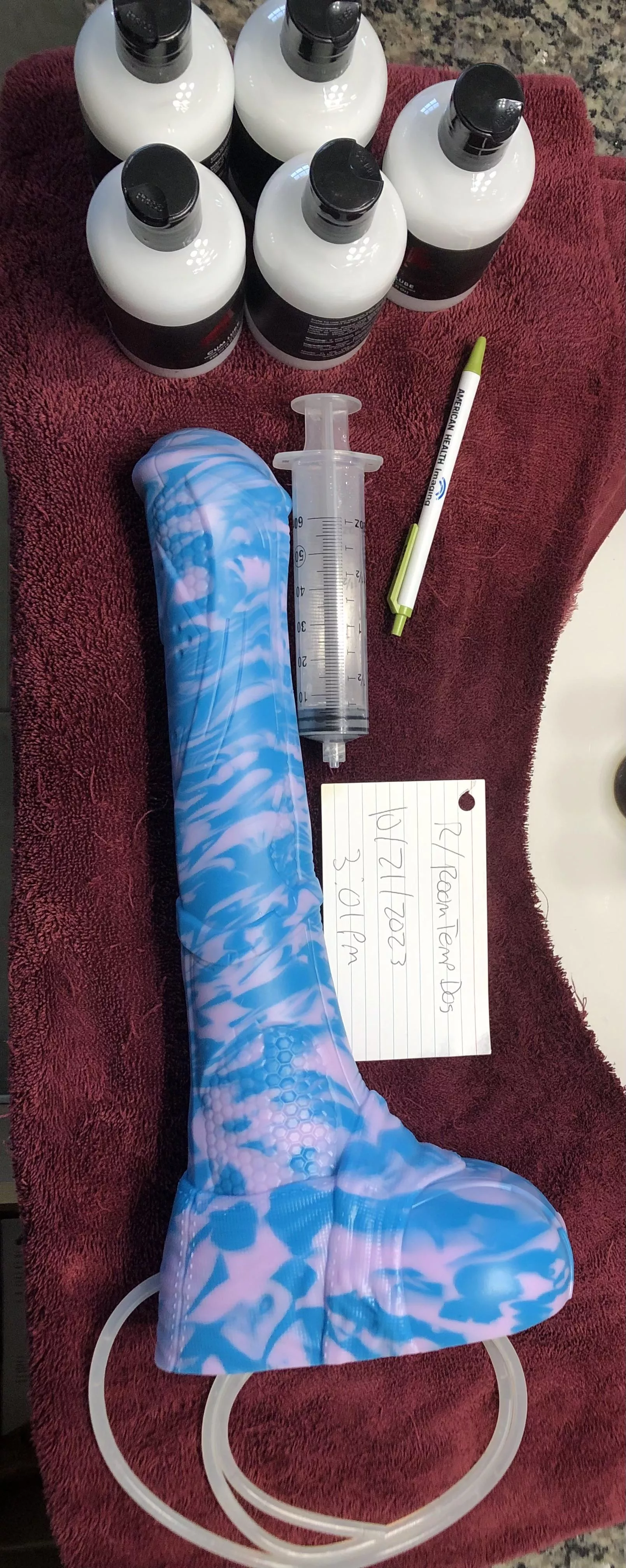 WTS (L) Vector Med firmness w/ cumtube and 5 unopened BD lube (white) DM for pricing and shipping