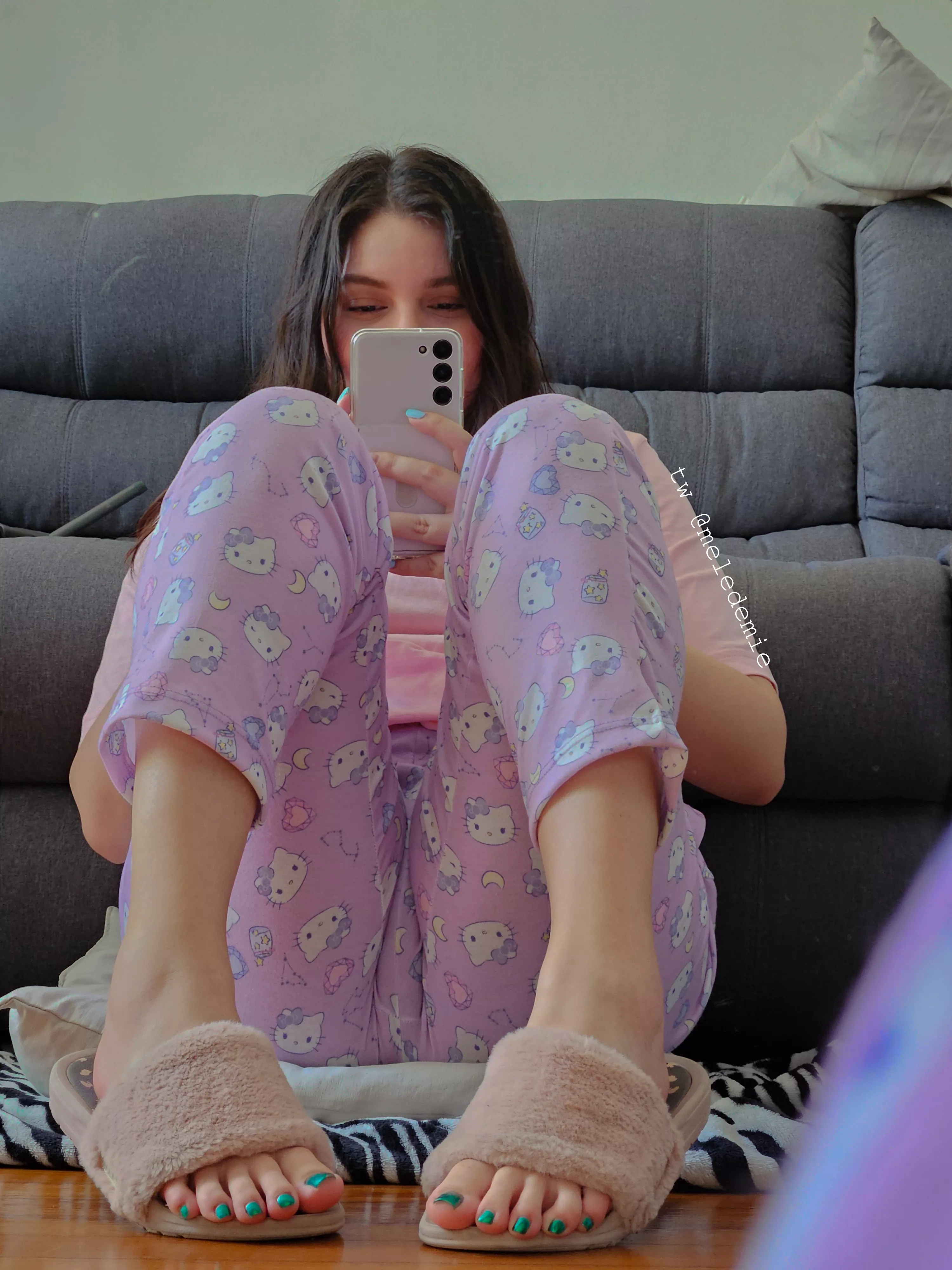 all pink except for the toes 🍭