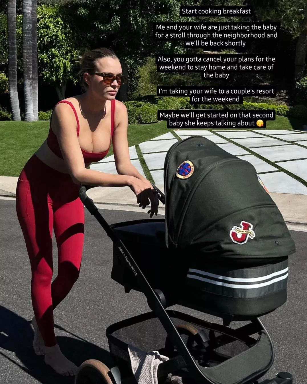 Couple's resort seems like an appropriate place to conceive a baby even though they're not a couple