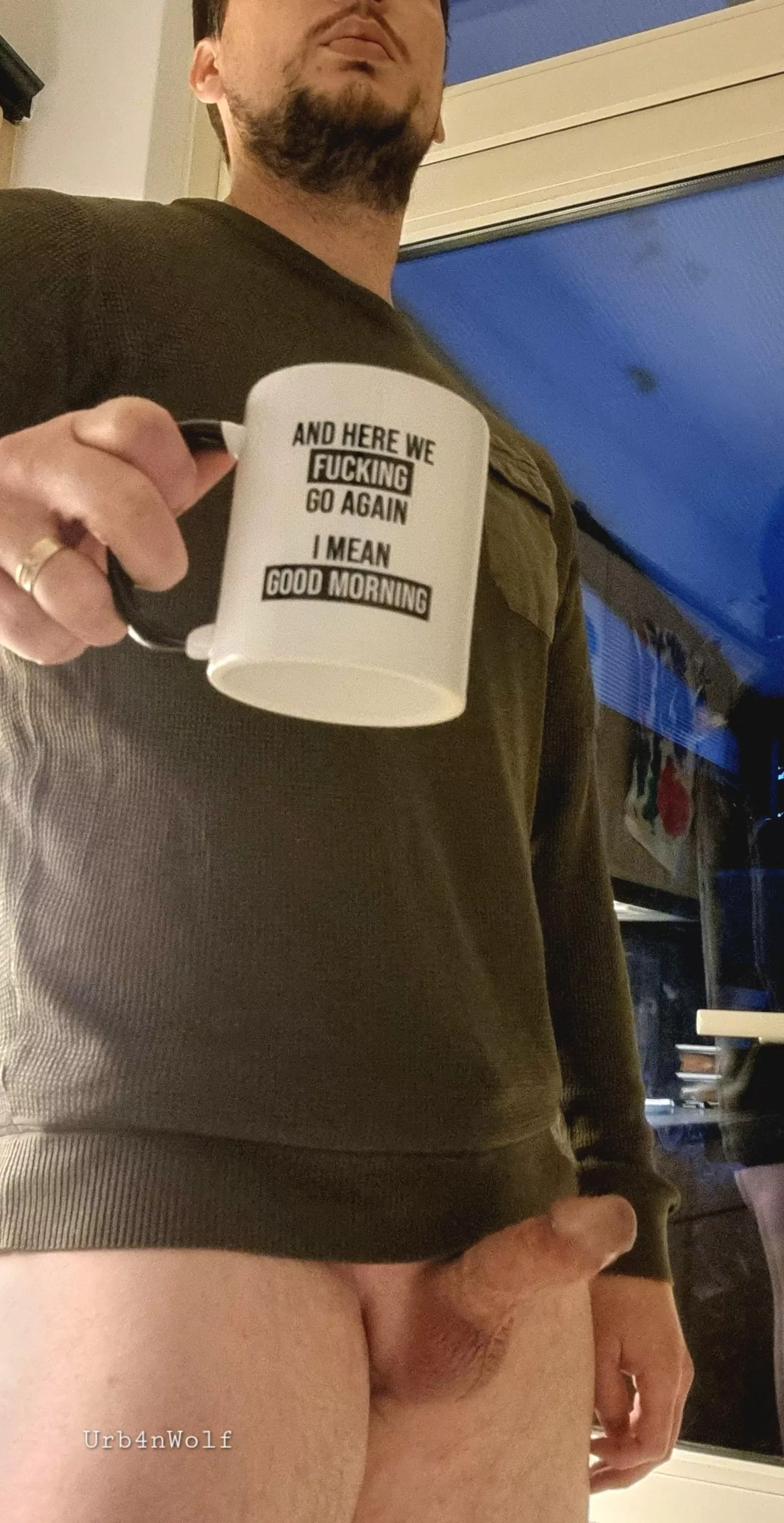 Dragged out of bed too early, time for coffee