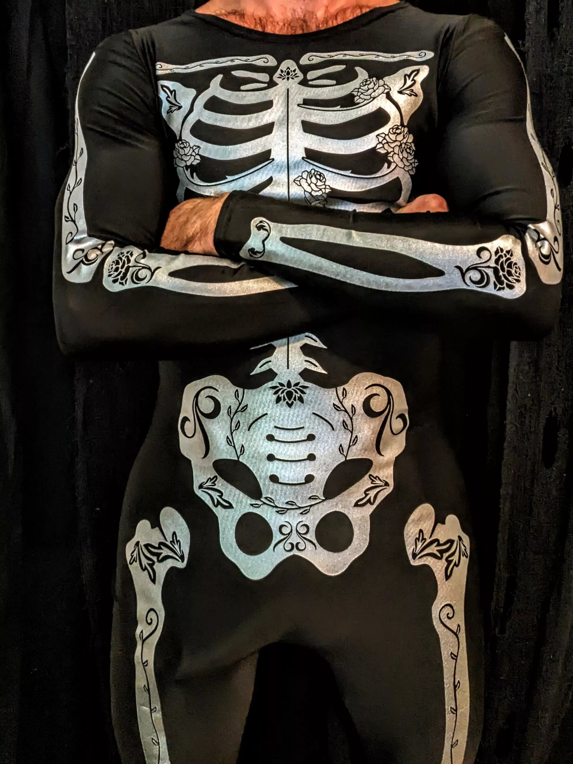 How's my skeleton costume looking?