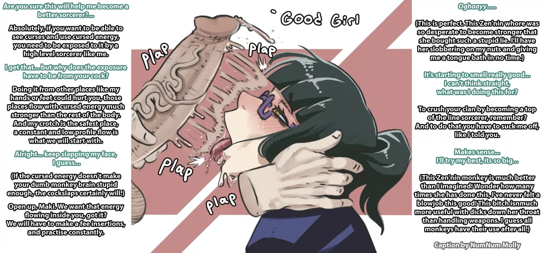 Maki's Curse Training [Cock Slapping][Musk][Brainwashing][JJK][Degradation][Artist: Incinerated_Art]