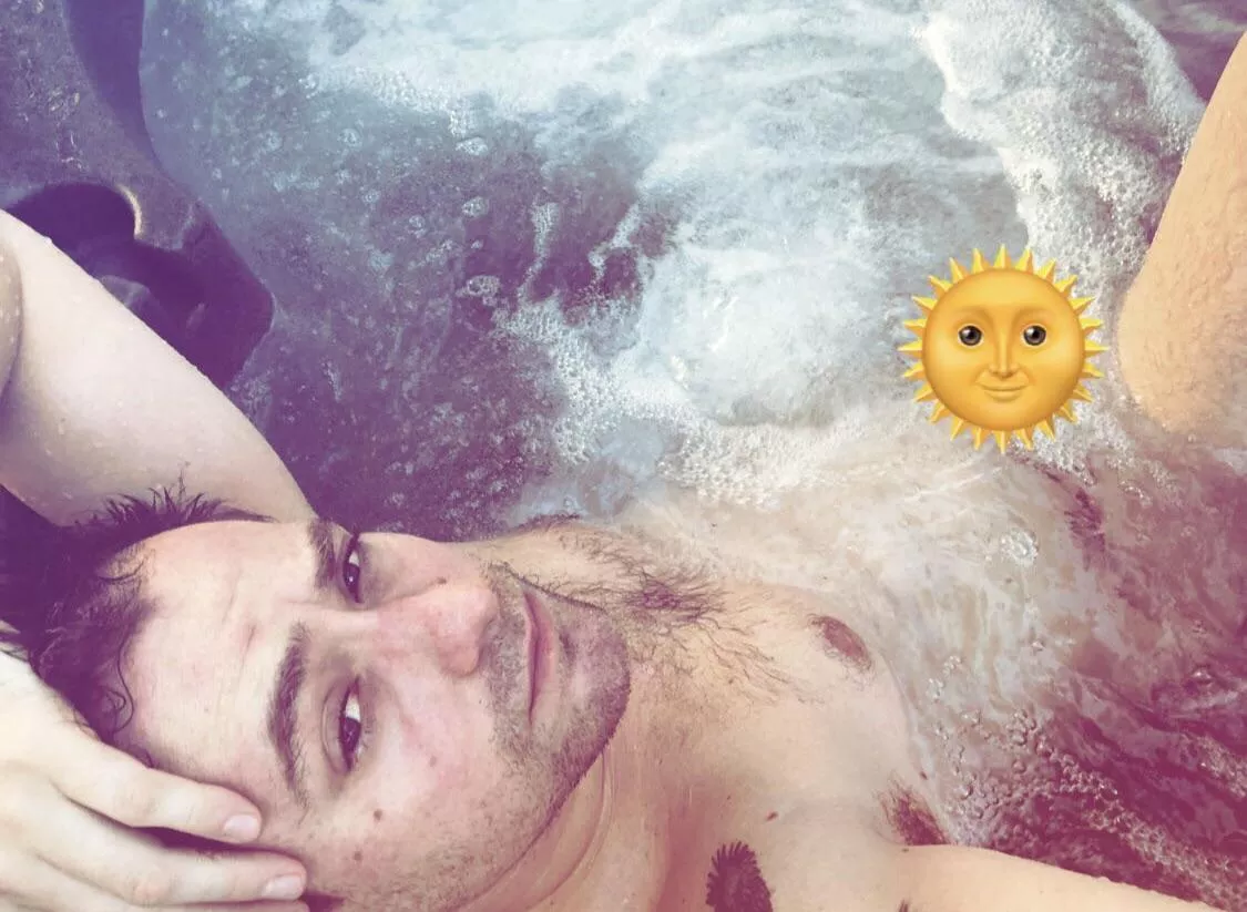 Morning hot tub session