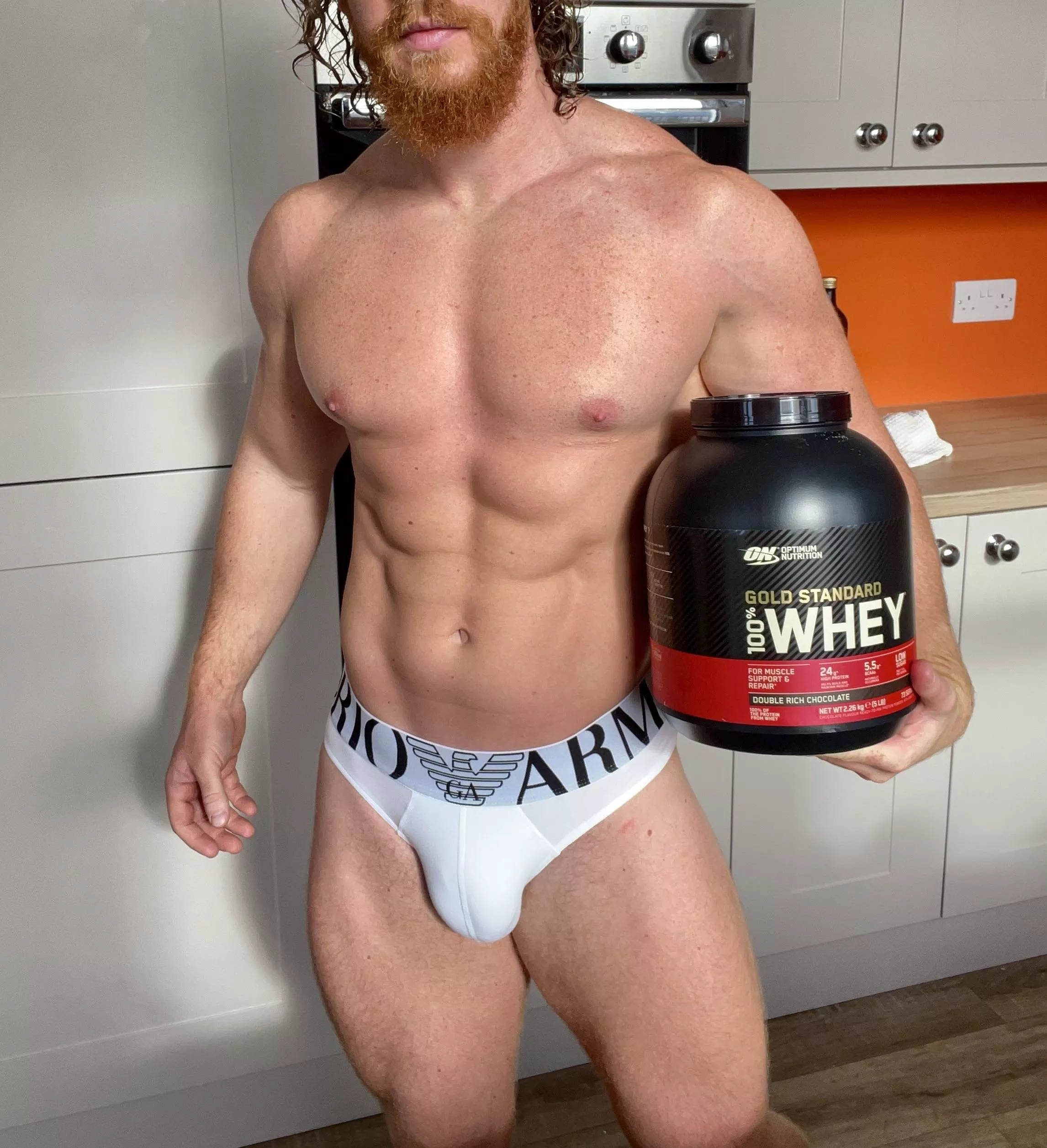 Muscular, ginger, uncut, bearded Nordic stud wants to wreck your hole!