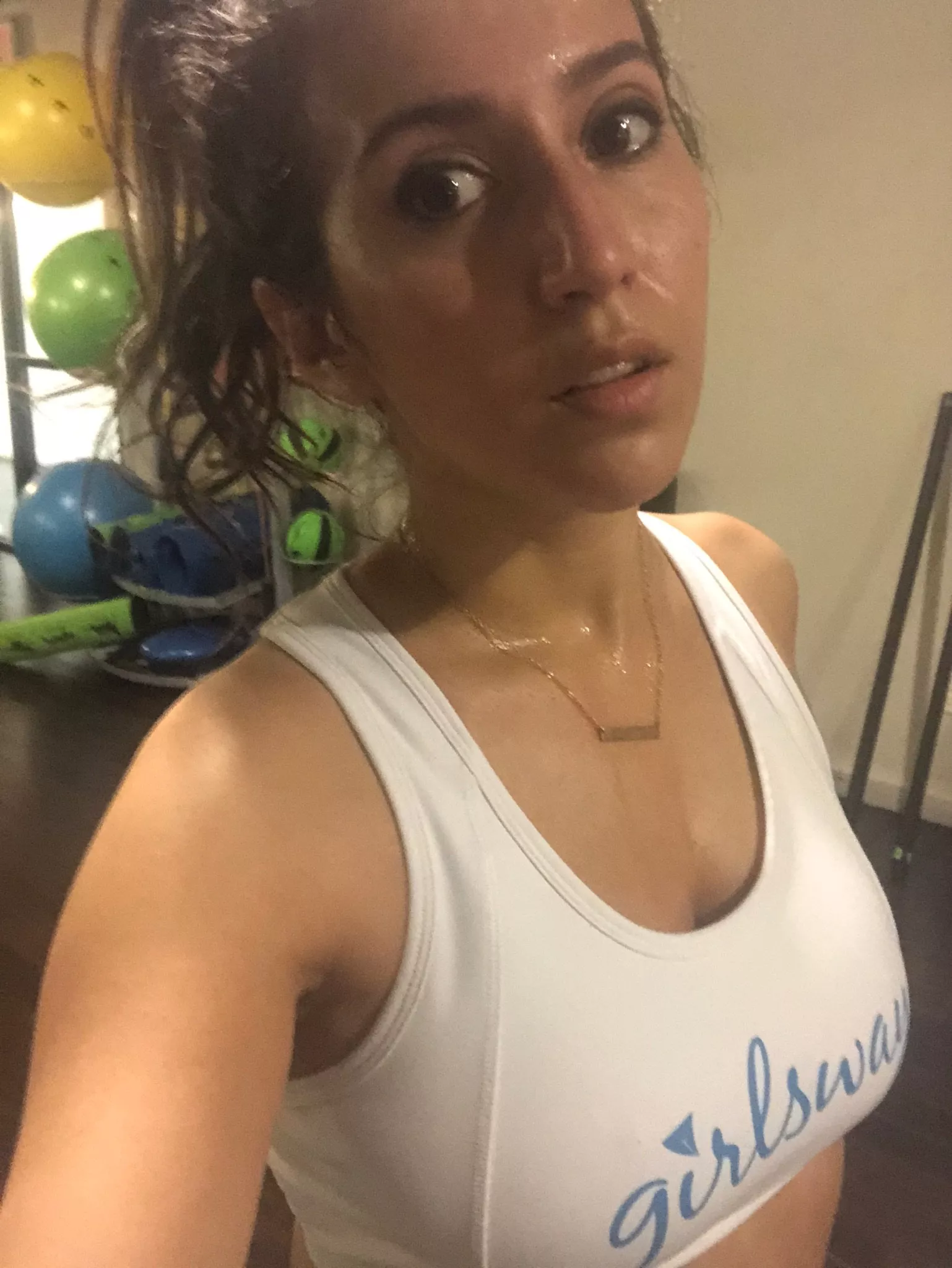 Sweaty.