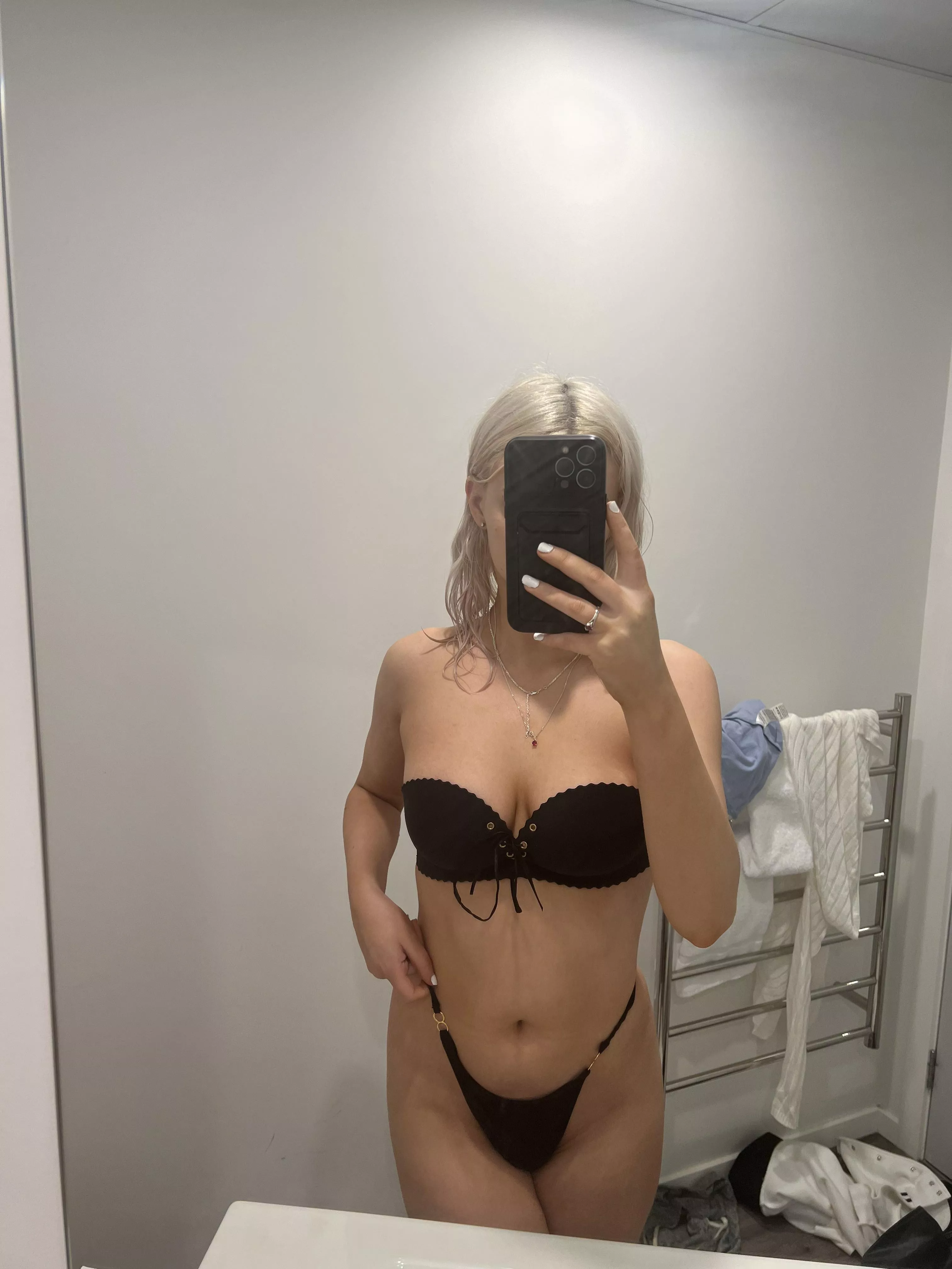 Would you prefer me with this bikini or without it?