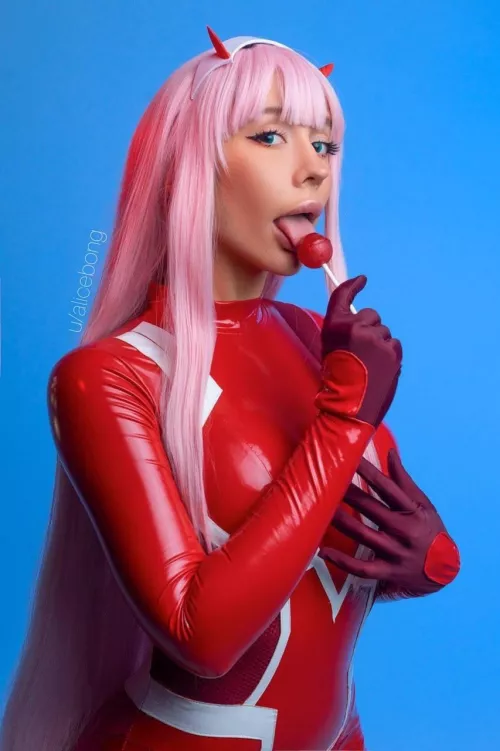 Zero Two nude cosplay by Alice Bong