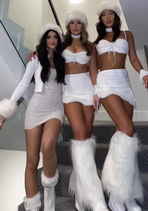 All white