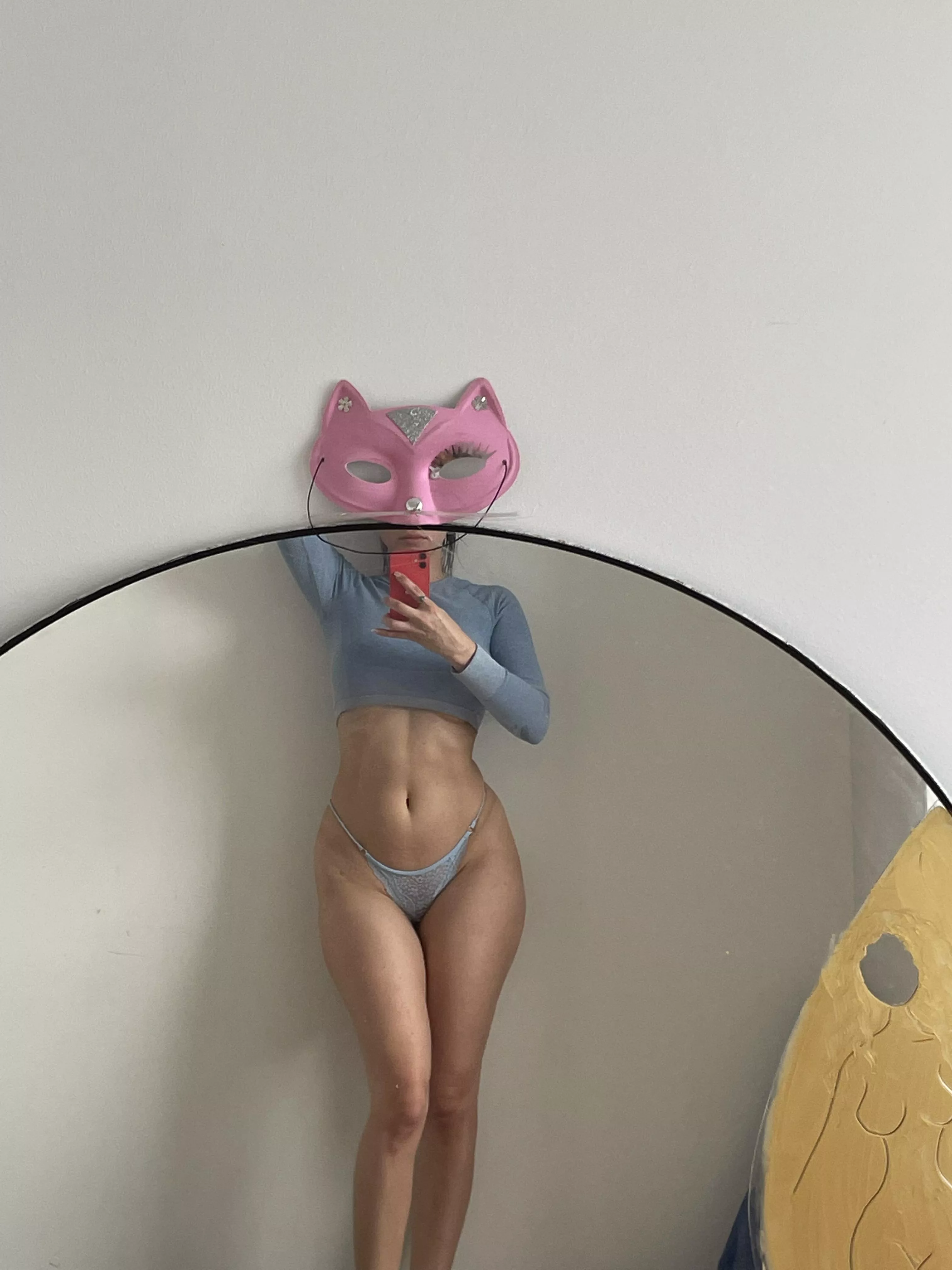 Cat mask looking pretty
