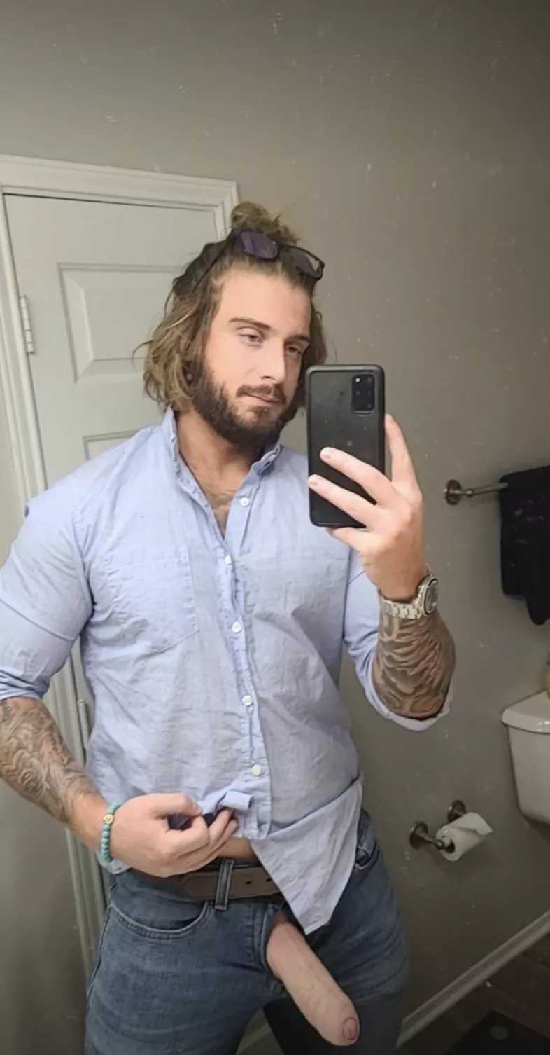 Get on your knees and choke in this big cock! Then you can ride me on the couch and call me daddy!