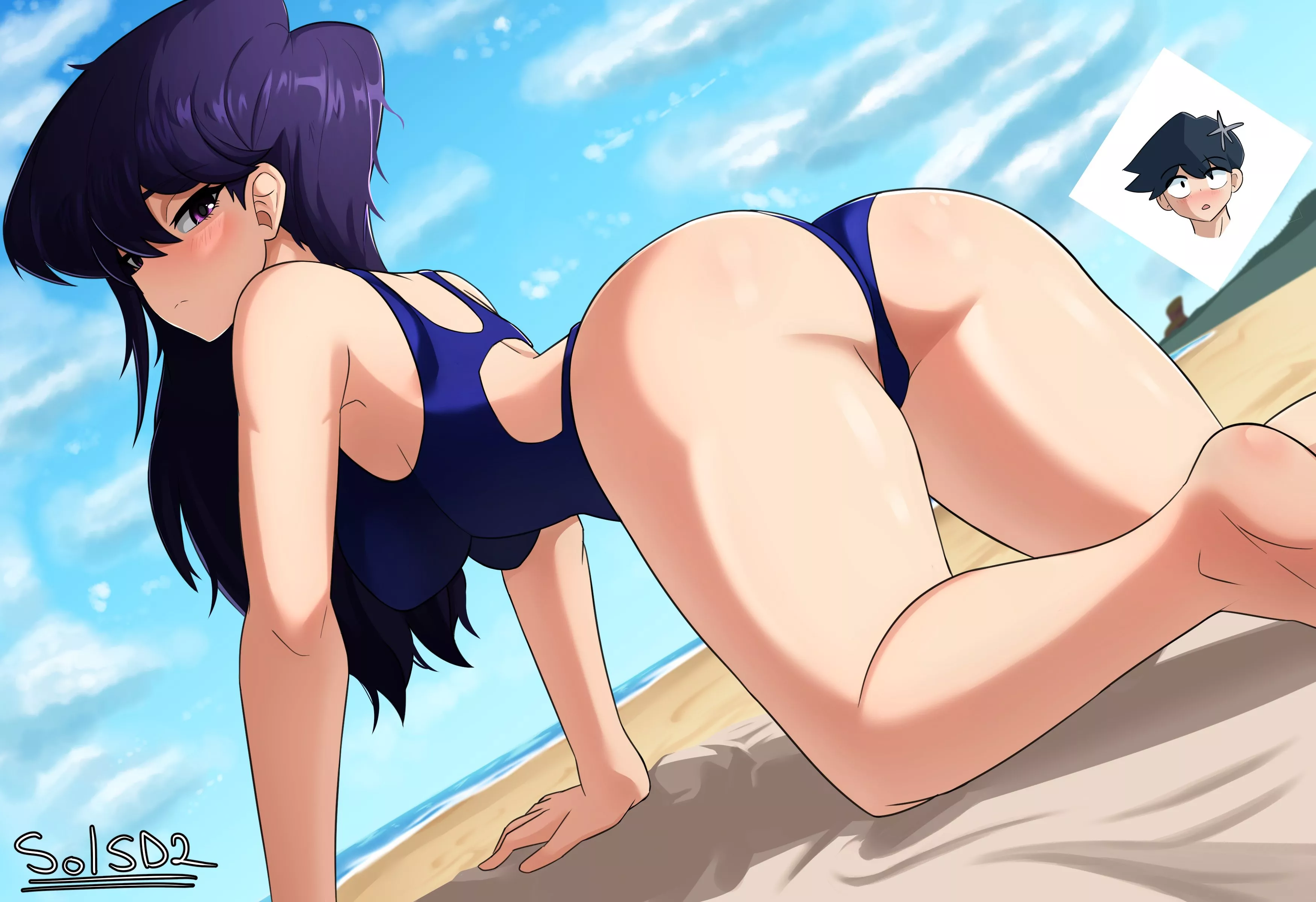 Komi at the beach