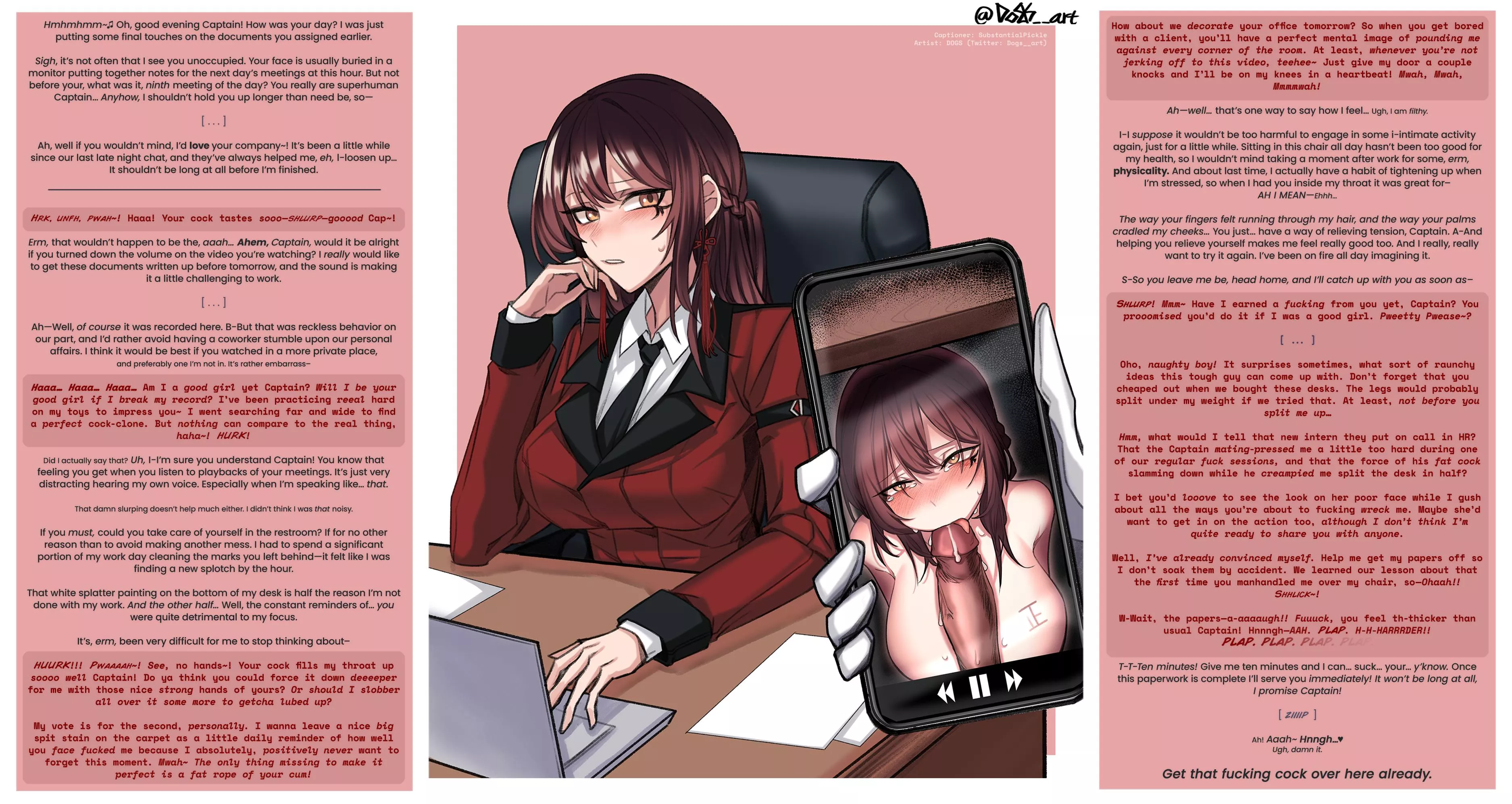 Personal affairs [Fsub] [Hypersexual Alter Ego] [Boss x Subordinate] [Art: DOGS]