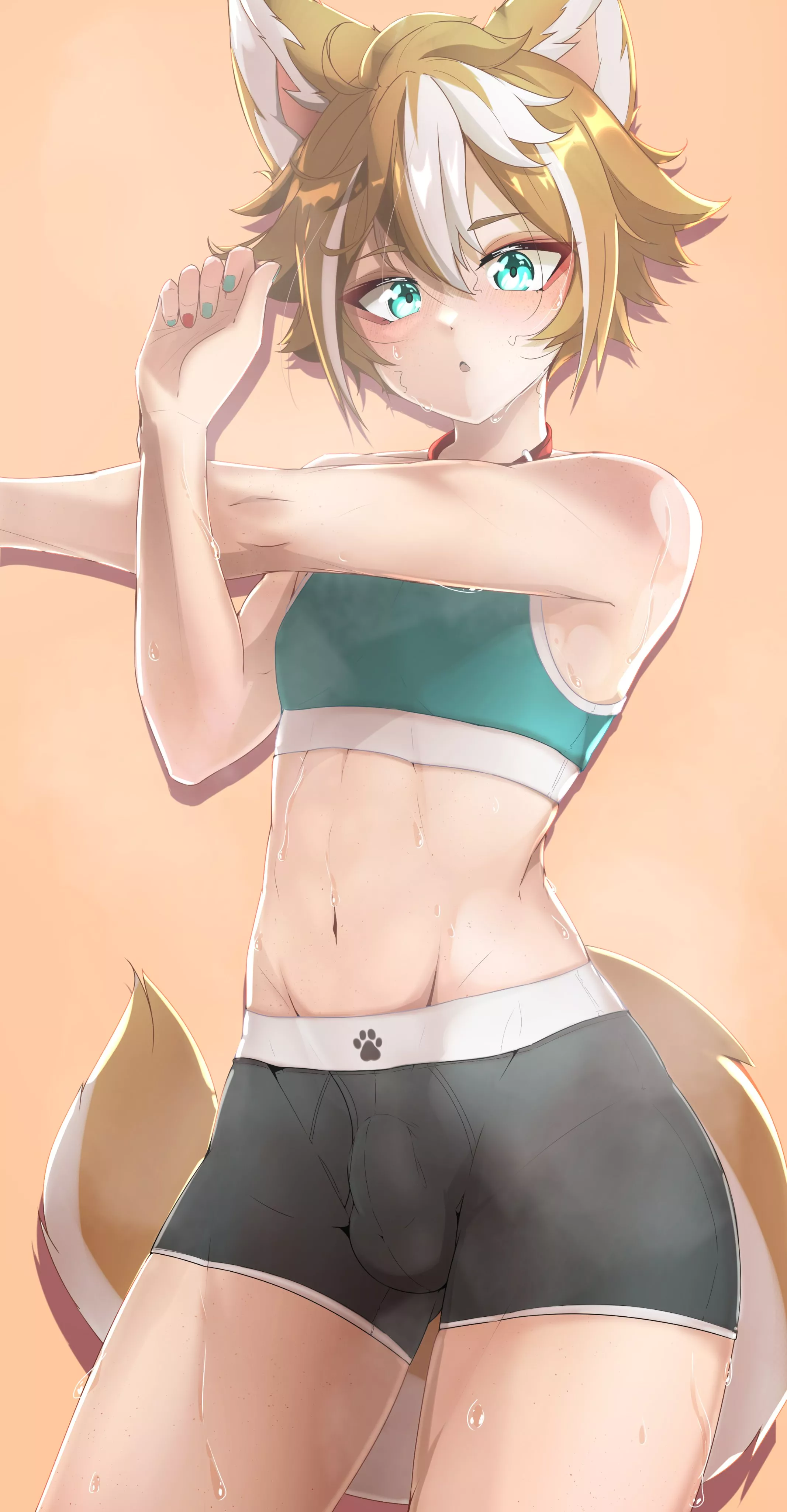 Stretching doggo boi