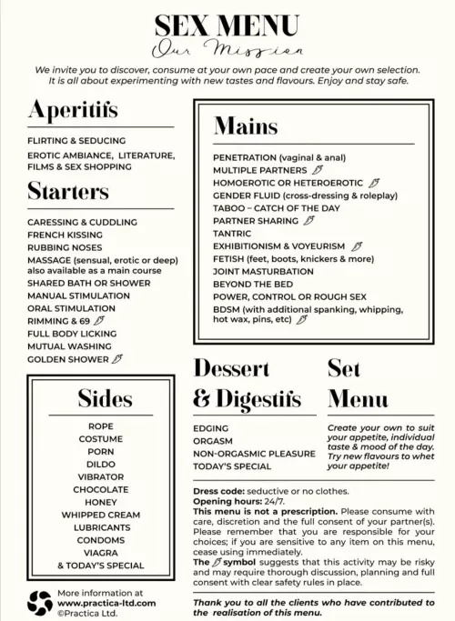 What's on the menu? 😉