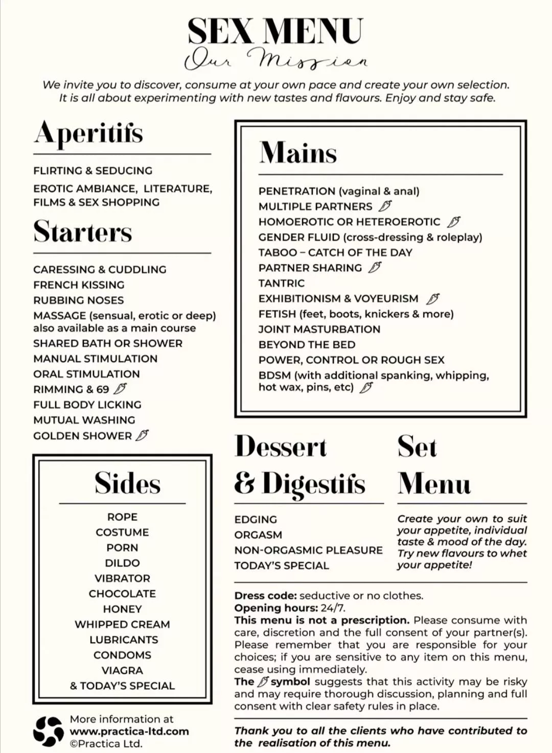 What's on the menu? 😉