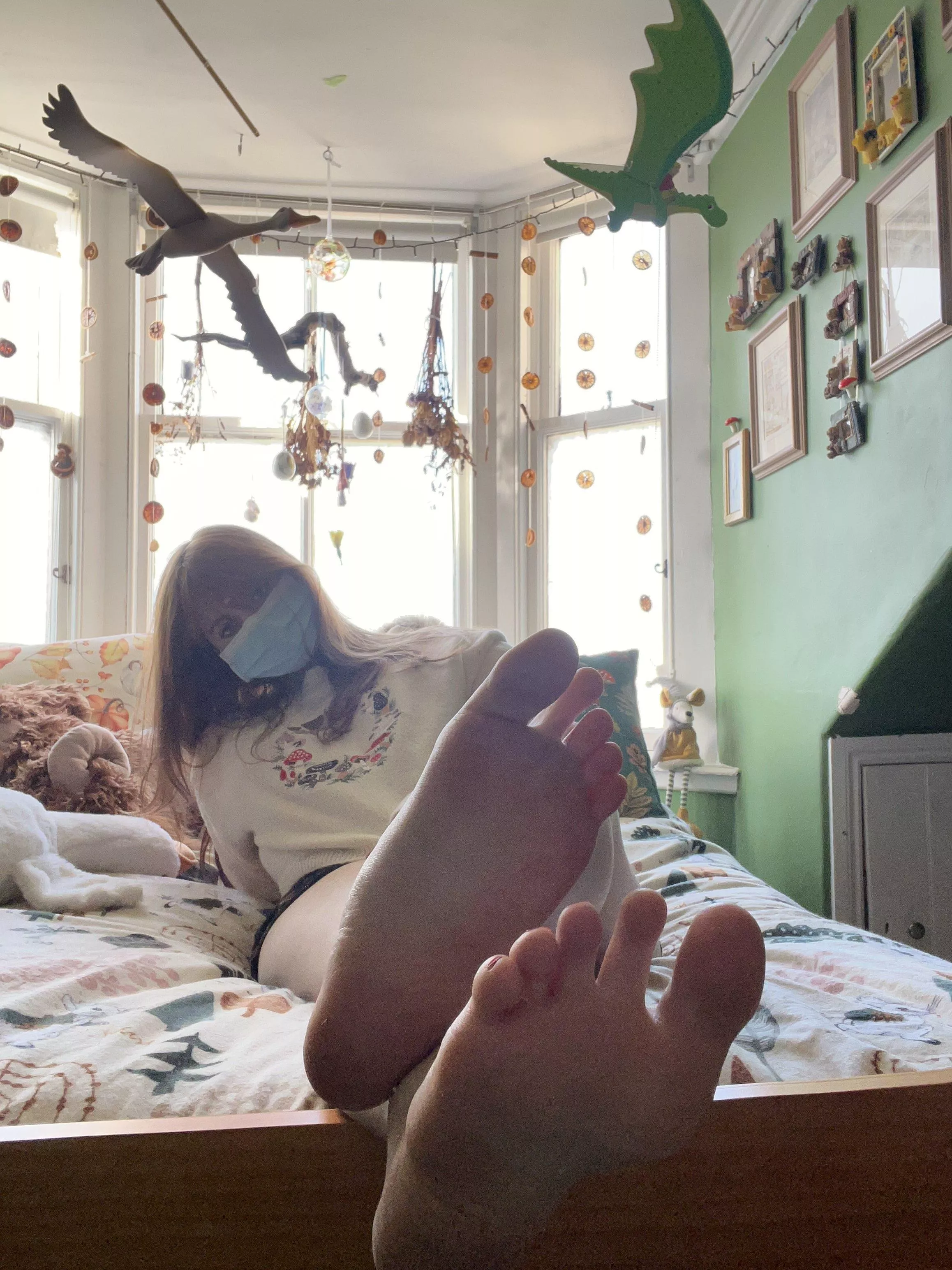 You wish you were at the foot of my bed dont you?