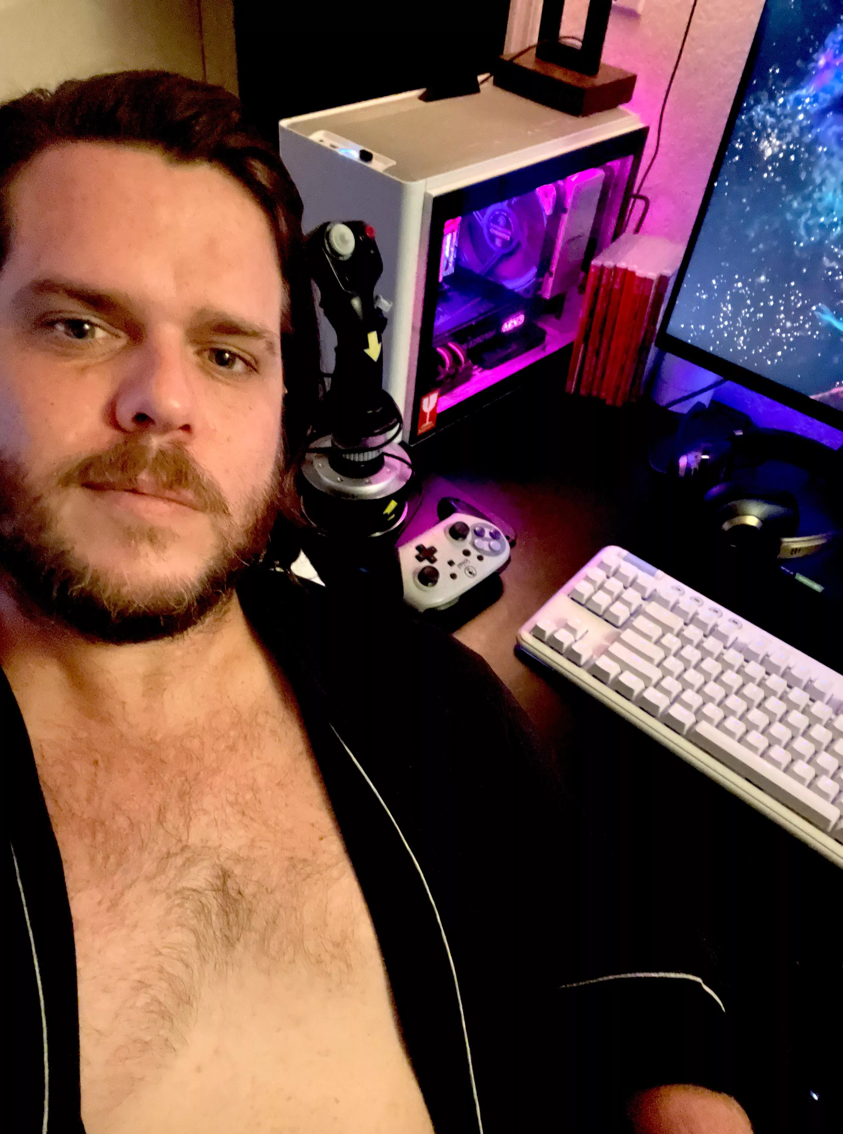 Finally got my desk organized enough to relax and game. Now I just need some buds to play with lol