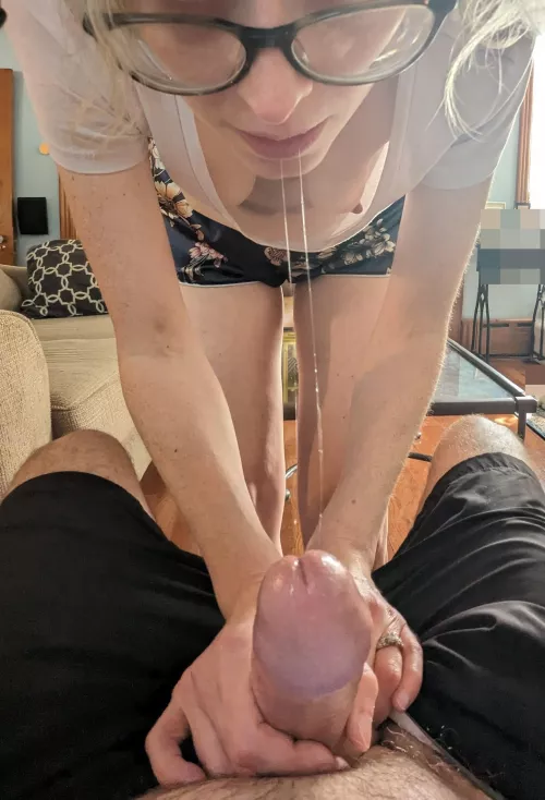 He loves when I gag on him and turn into a drooling mess
