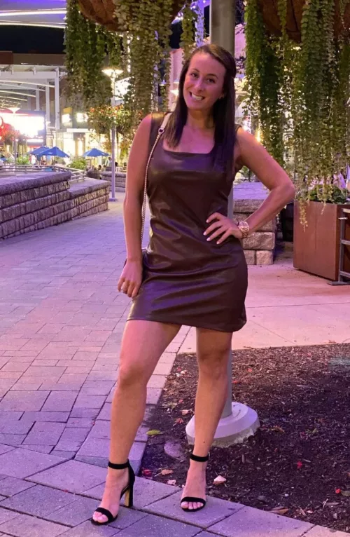 Leather dress