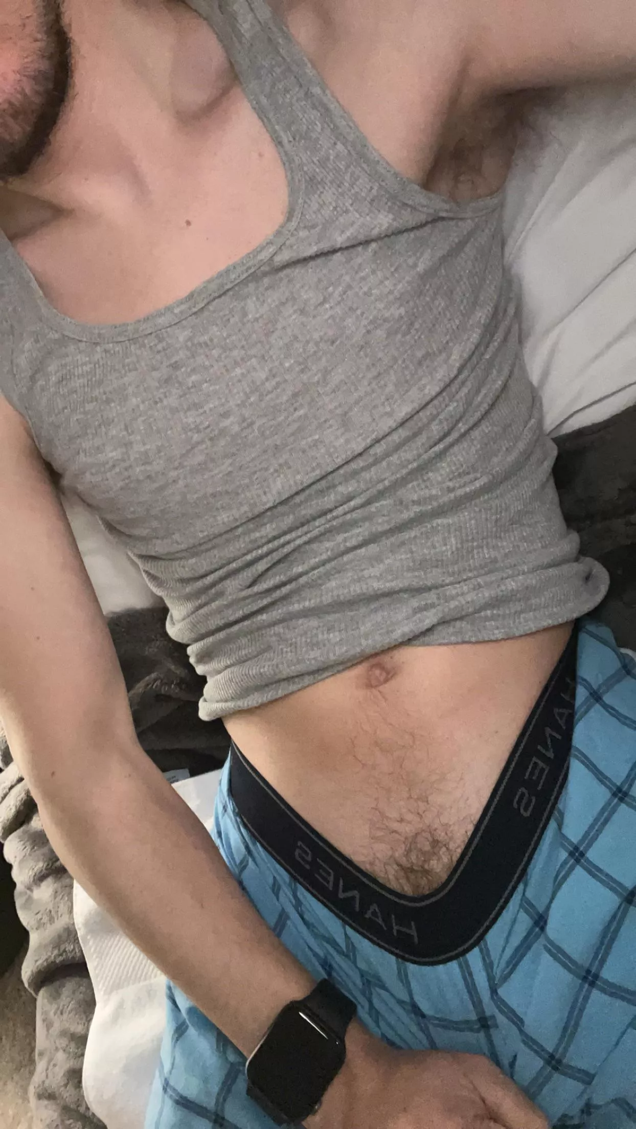 My smooth twink body is no indication of how hairy I am under these boxers 😜