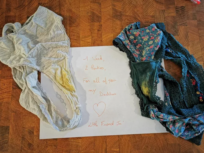 One week, two panties, for you daddies ^^