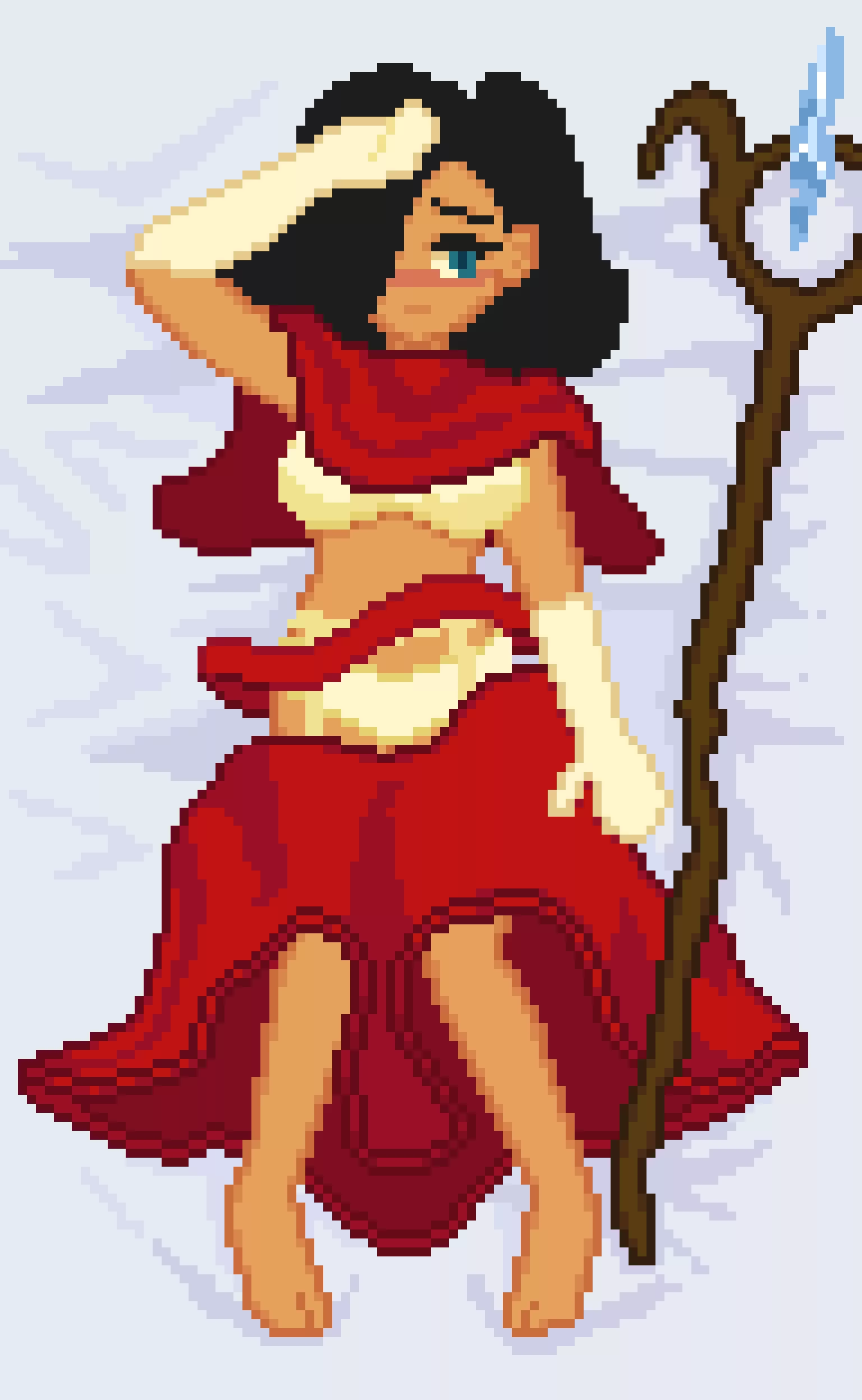 Pixel art body pillow. (96 x 156 px, resized)