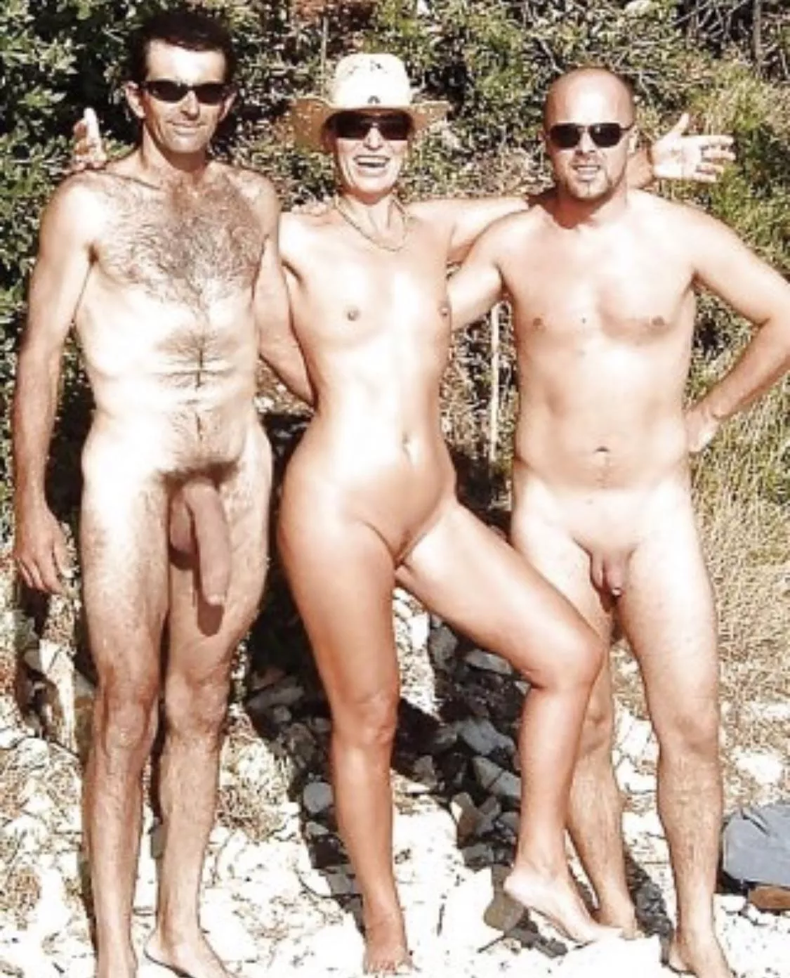 She’s Waiting to get Filled Up by the guy on her left who is MUCH bigger when compared to her husband on her right