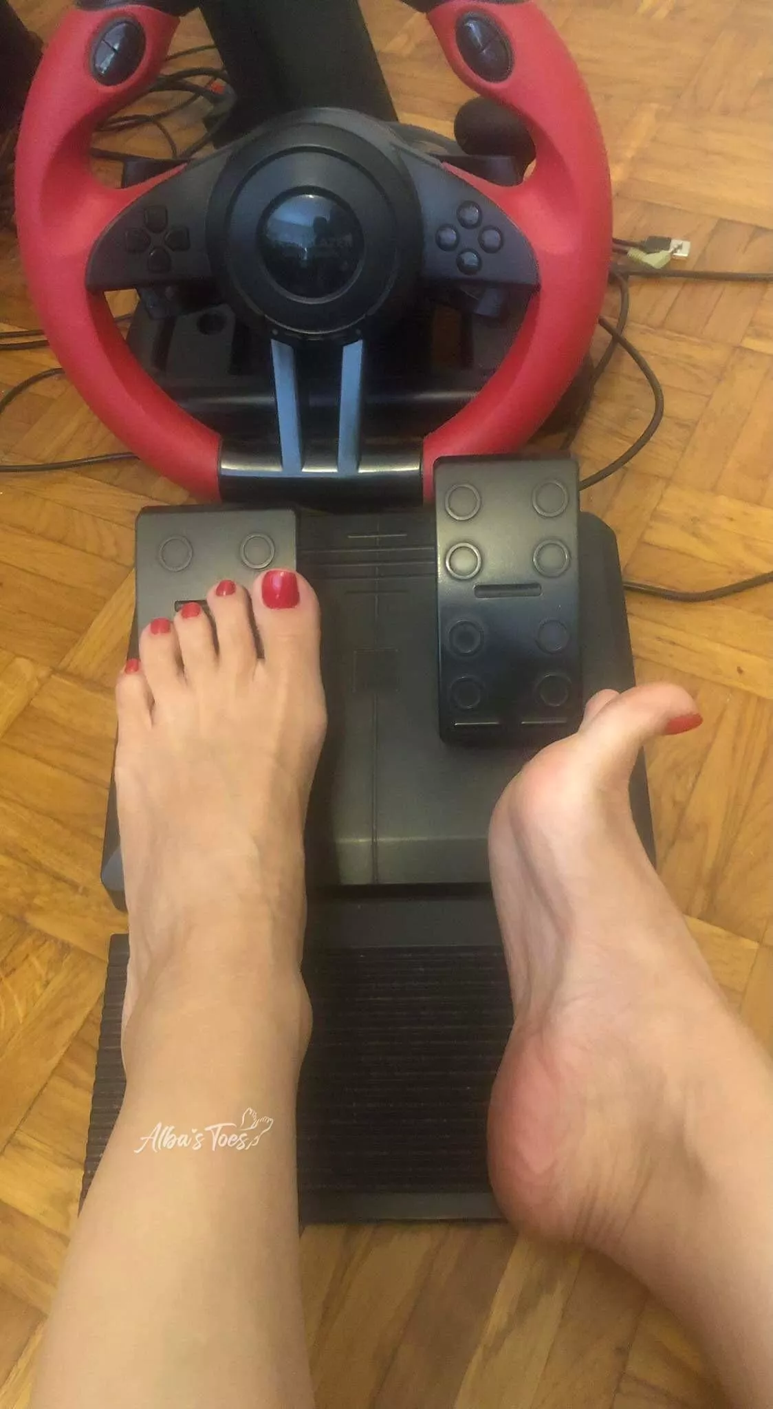 Someone was playing games, and I was playing with my feet, of course(oc)