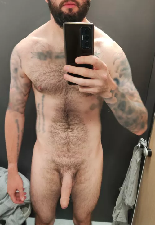 There's not much room in this cubicle so you'll have to sit on this boner