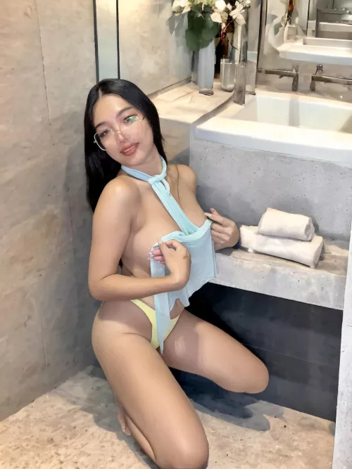 Tonight I decided to play in the bathroom