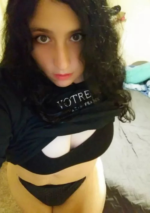 When I wear my bra and panties (f)