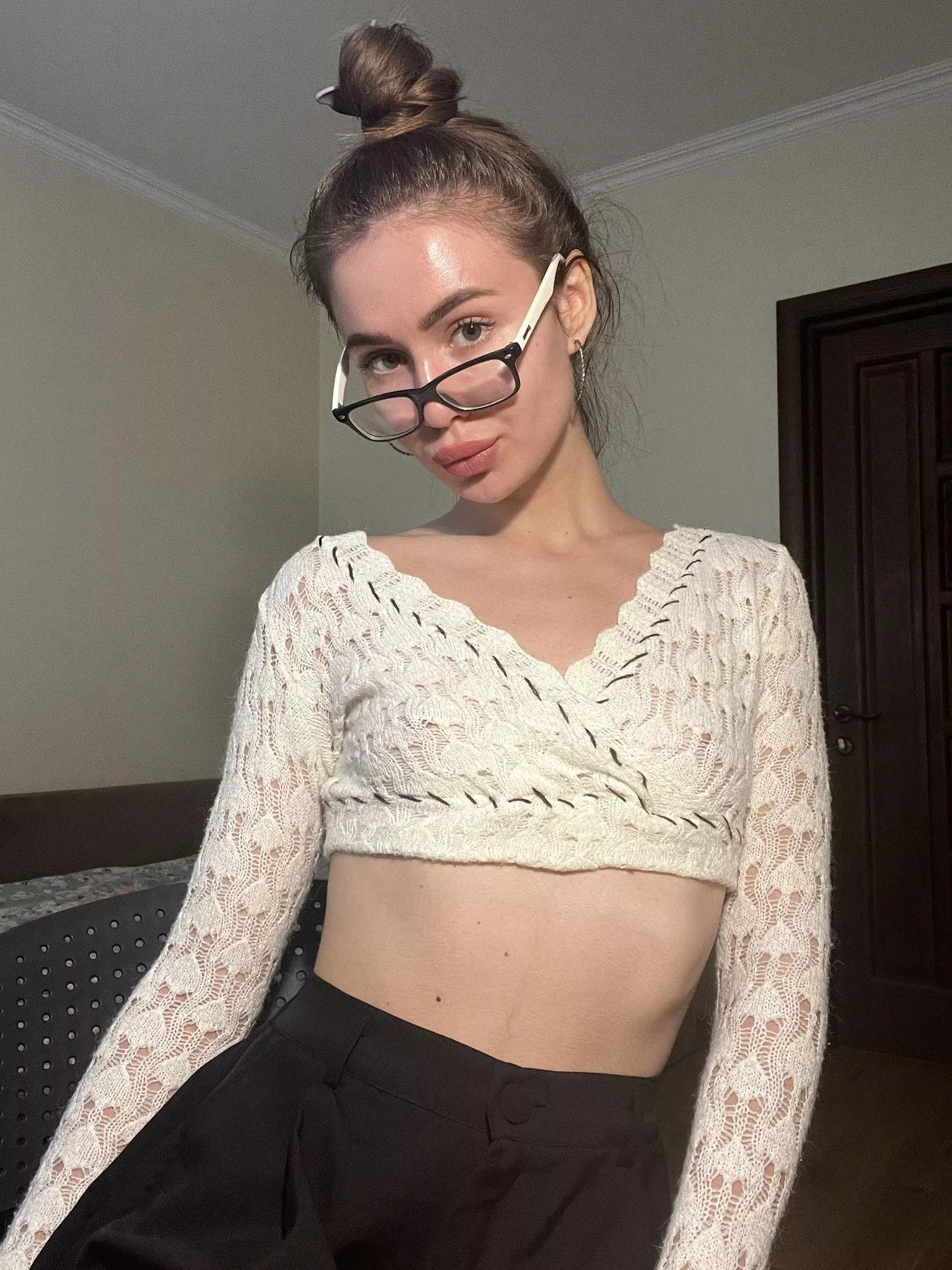 You can't go wrong with glasses and a top