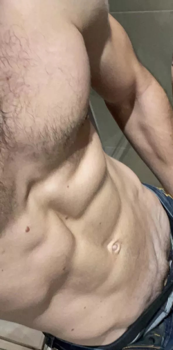 Away to jump in the shower want to watch me take these off?