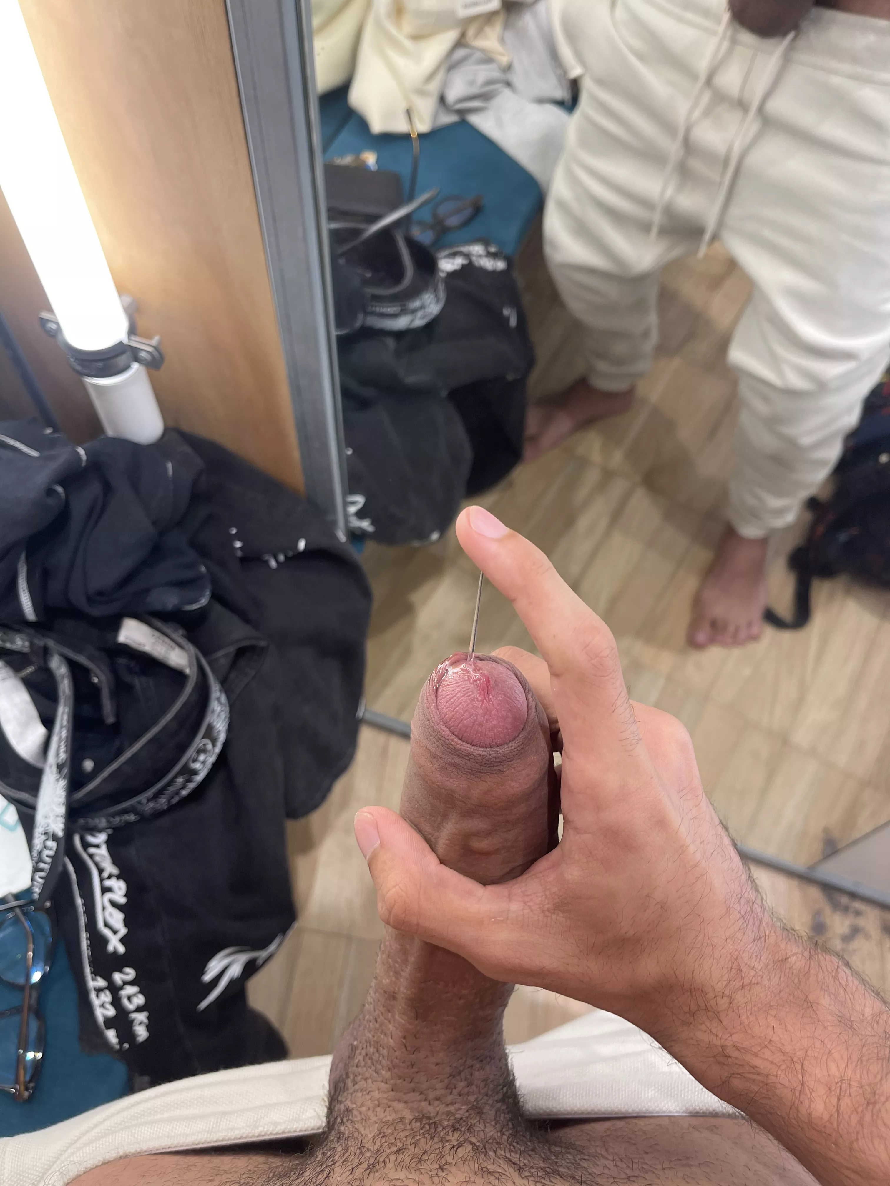 Came everywhere in the changing rooms of clothing store