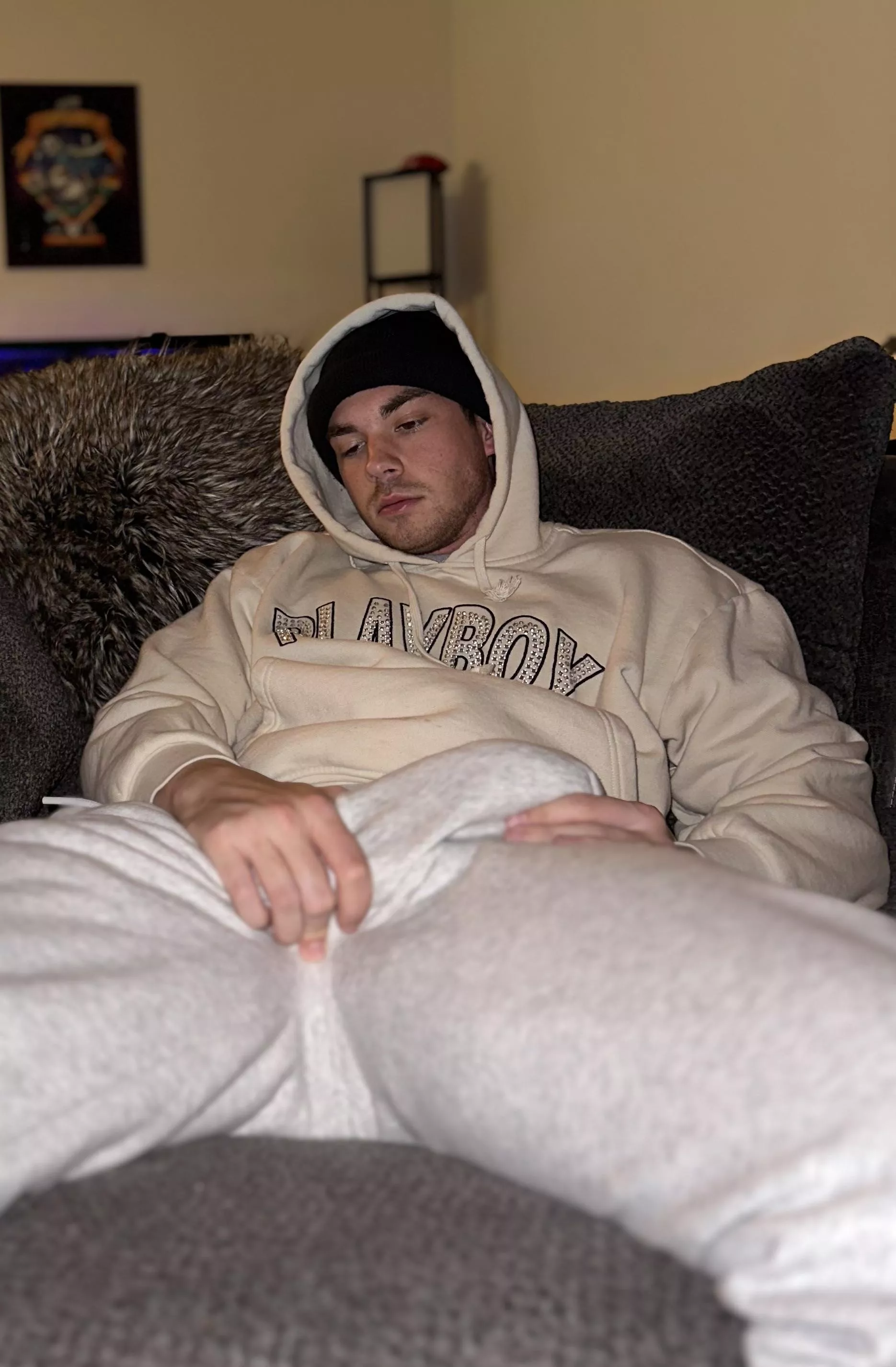 Grey sweatpants season