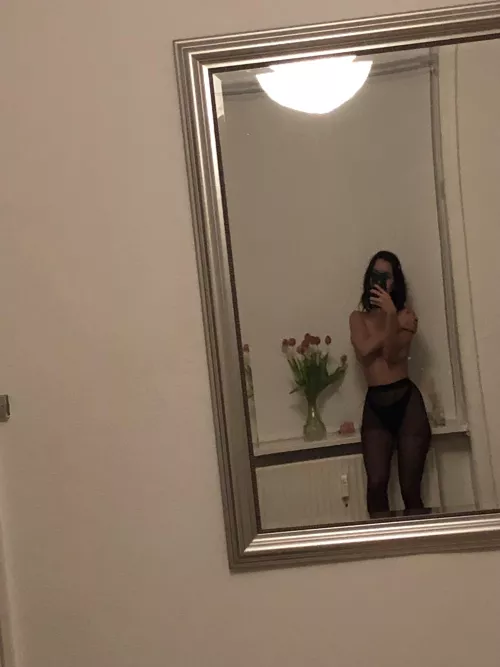 I love being in topless and pantyhose in my home, its so comfy