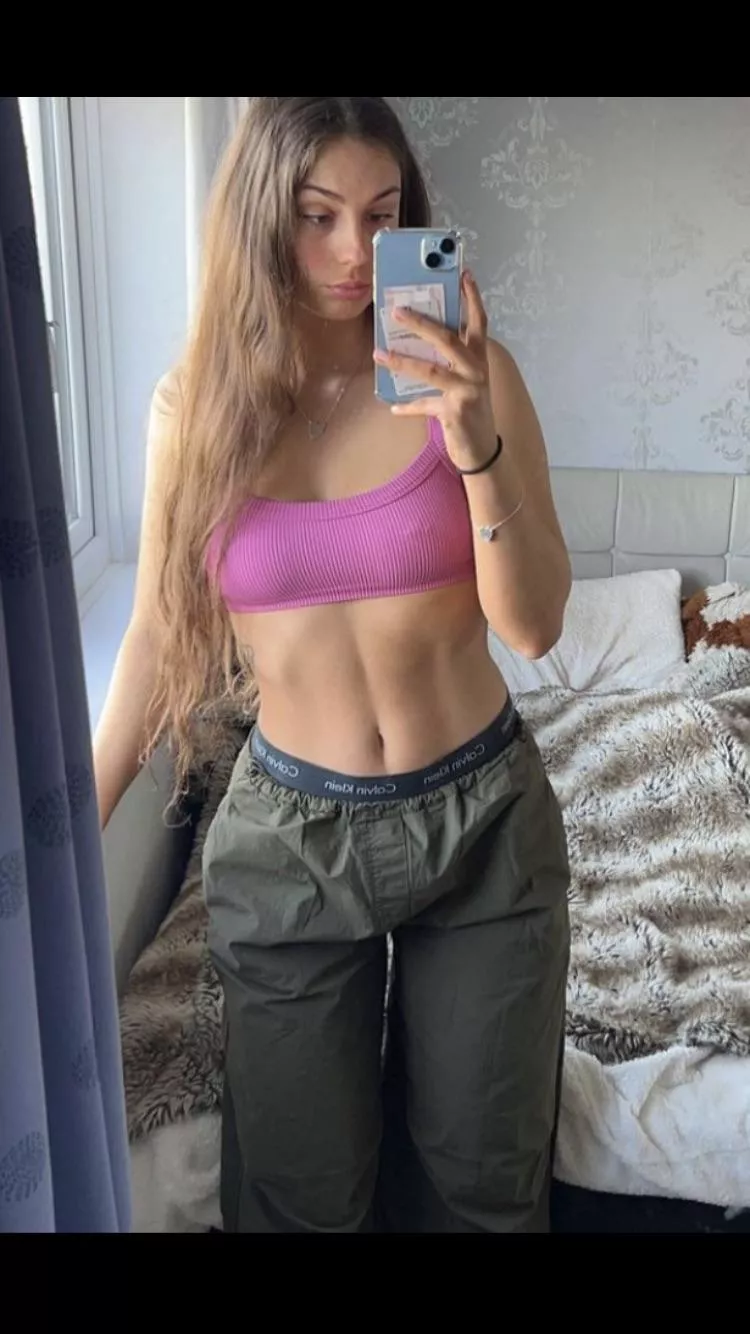 Izzy looks so sexy in pink