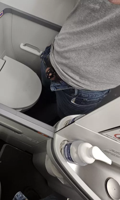 Locked on the plane.