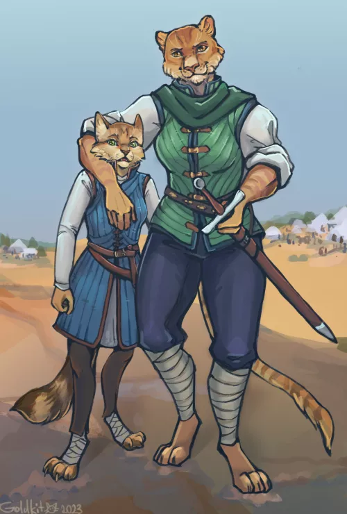 - Look how strong and brave my squire is, let's test her strength! - Pls, I don't want to be here... [art by me]