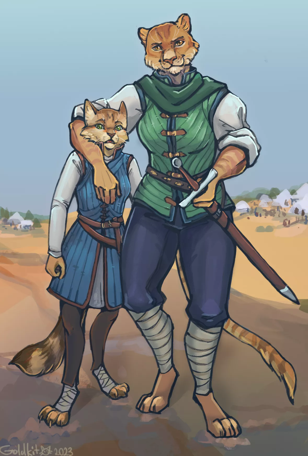 - Look how strong and brave my squire is, let's test her strength! - Pls, I don't want to be here... [art by me]