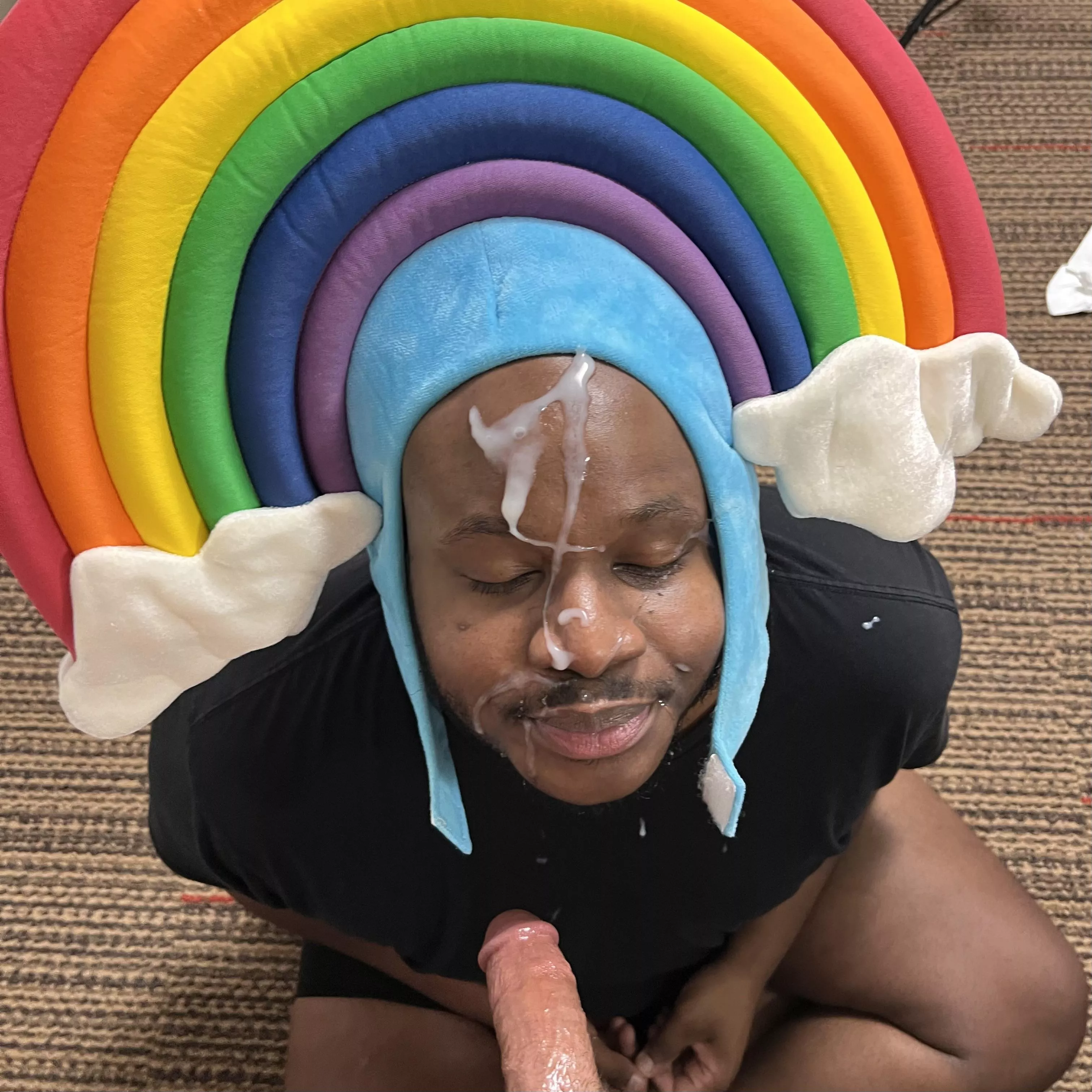 Painted his face for Halloween. How’d I do?