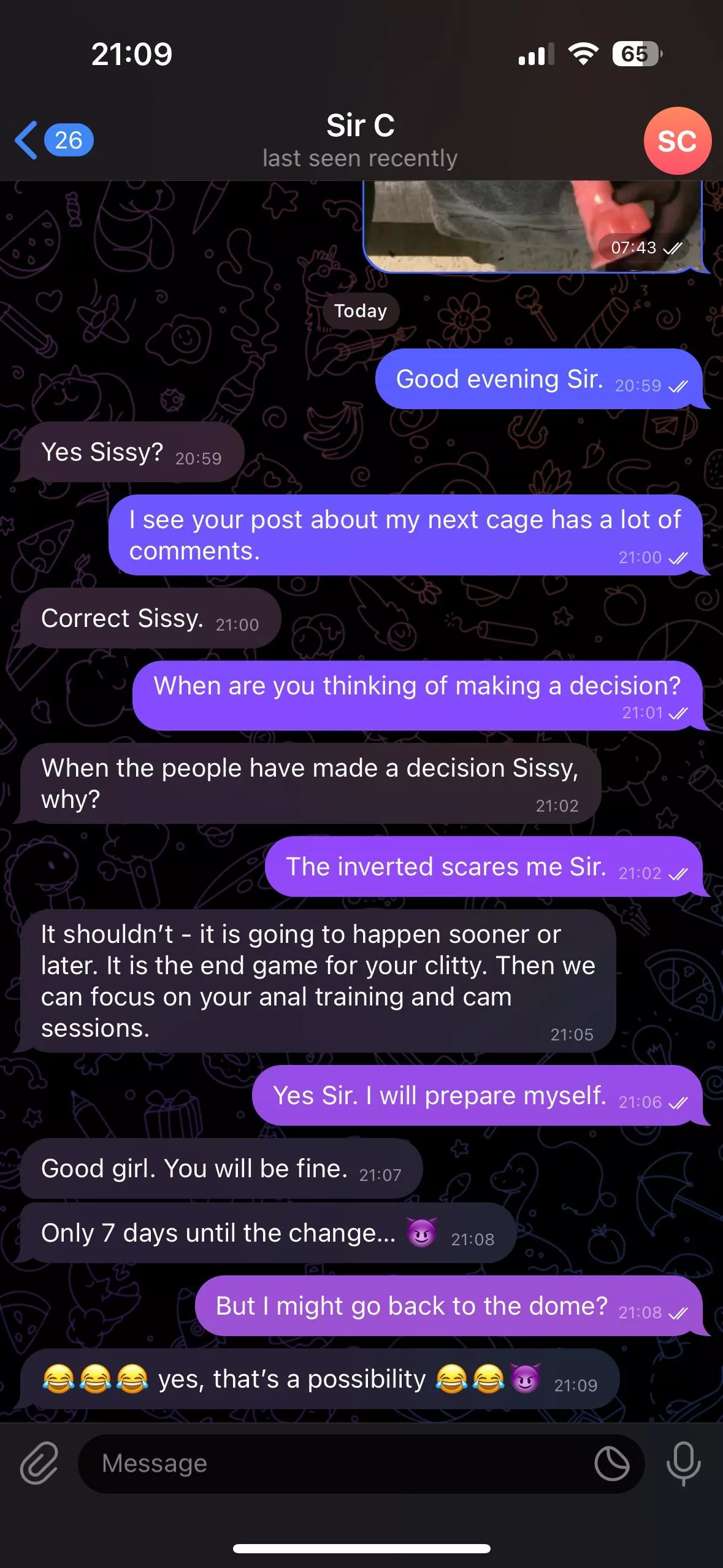 Poor sissy, it will be what it will be… 😈