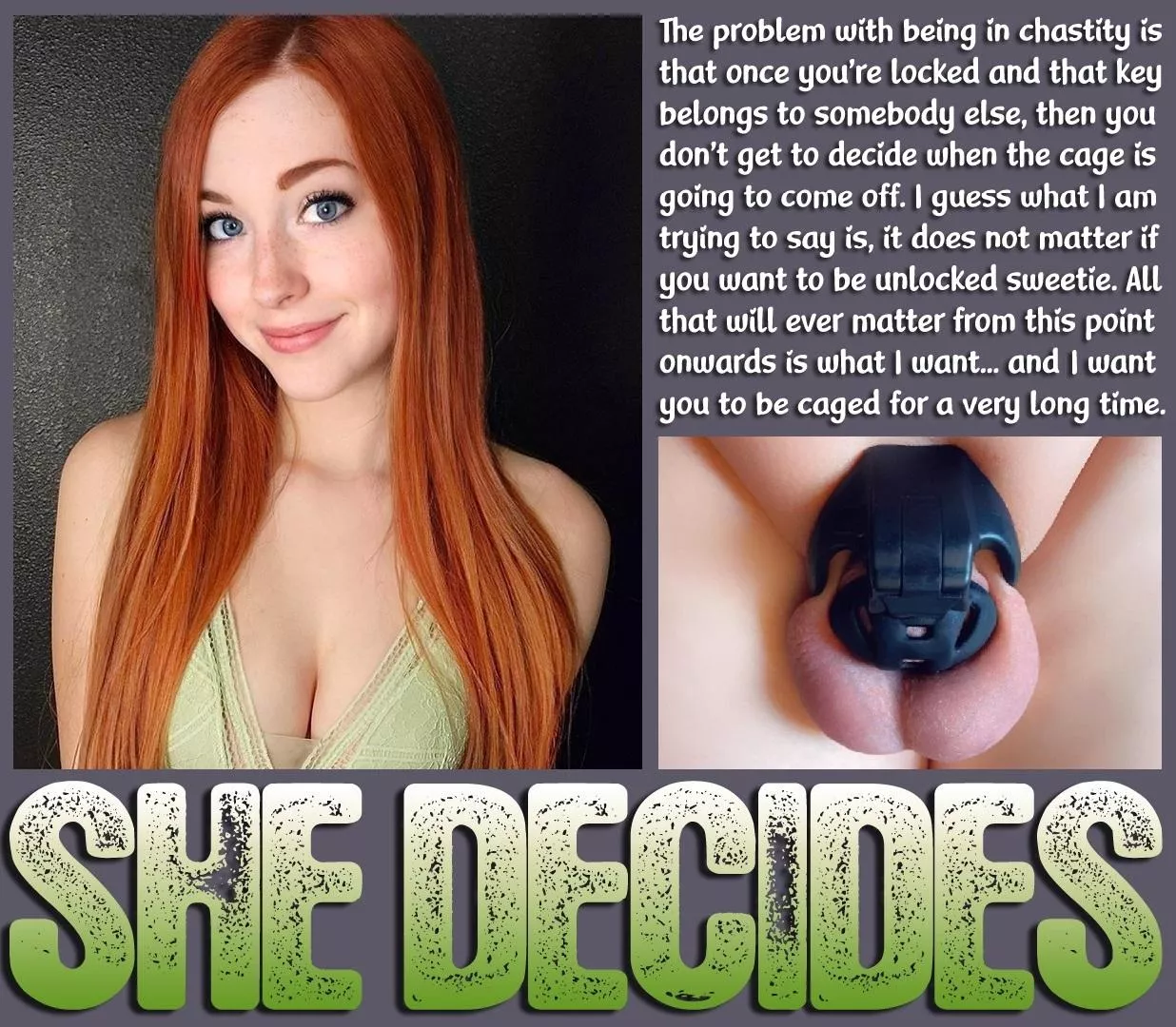 SHE DECIDES [chastity] [femdom] [denial]