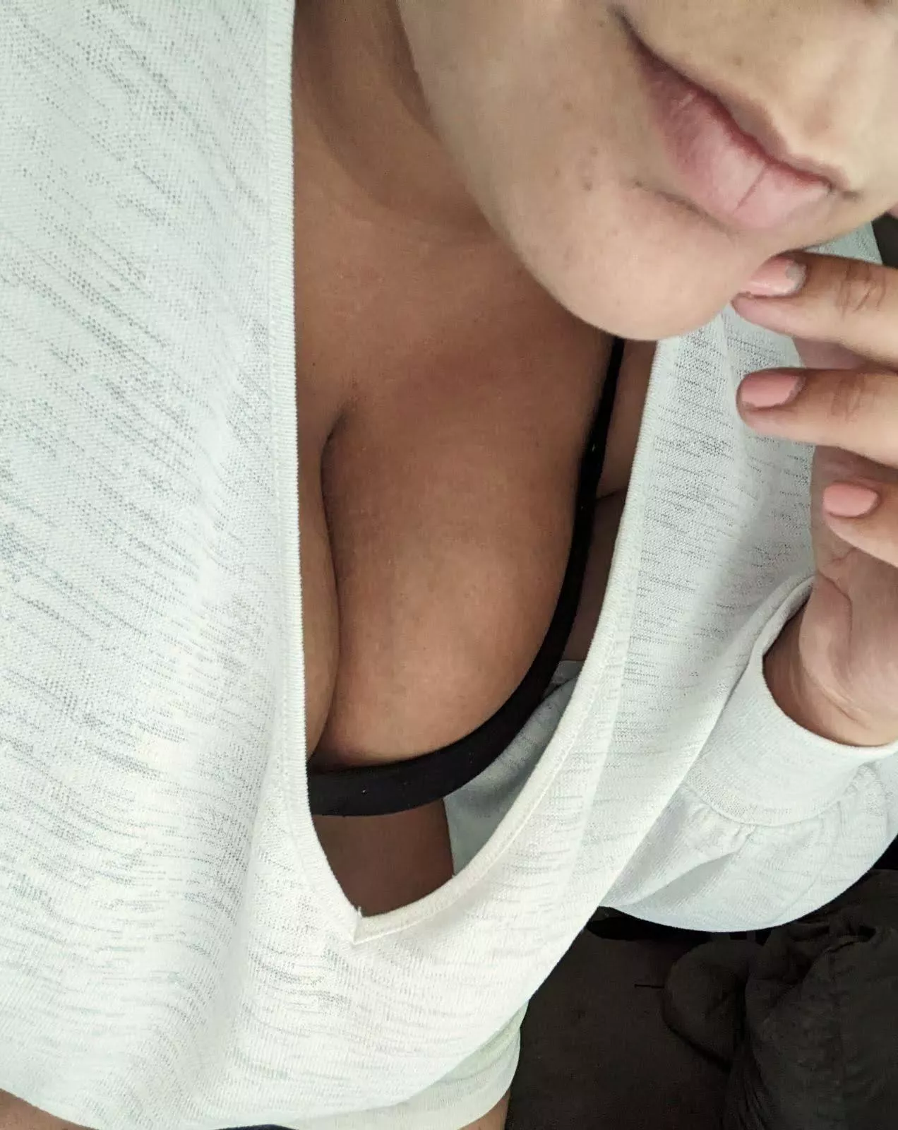 Take a peek when I bend forward