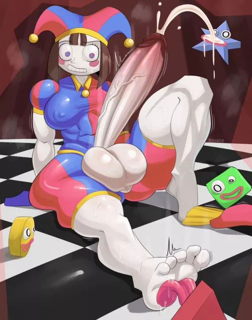 Uuuh Pomni? That's not how you play this game? (Artist:Koshair)