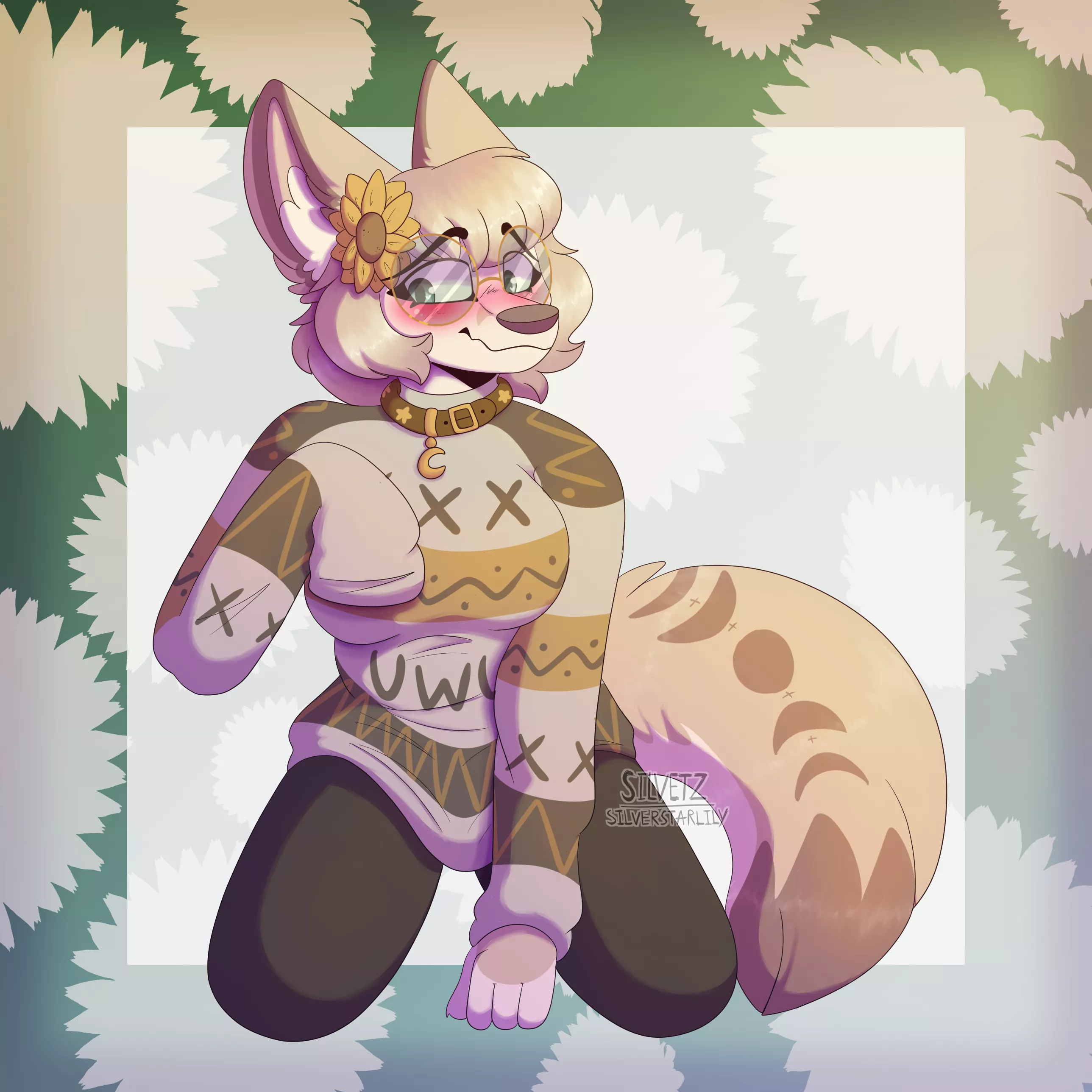 wonder why she's blushing...[art by me @silver.starlily on Instagram]