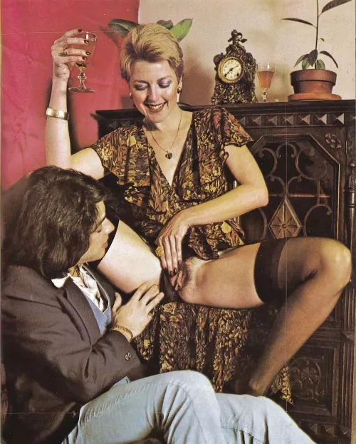 Aunt Peg aka Juliette Anderson seems to be saying, go ahead and kiss me. 1970’s